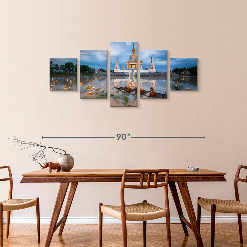 Loy Krathong Novice Monks, 36" H x 80" W