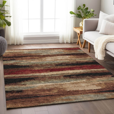Premium Machine Washable Prisco Mocha Rug