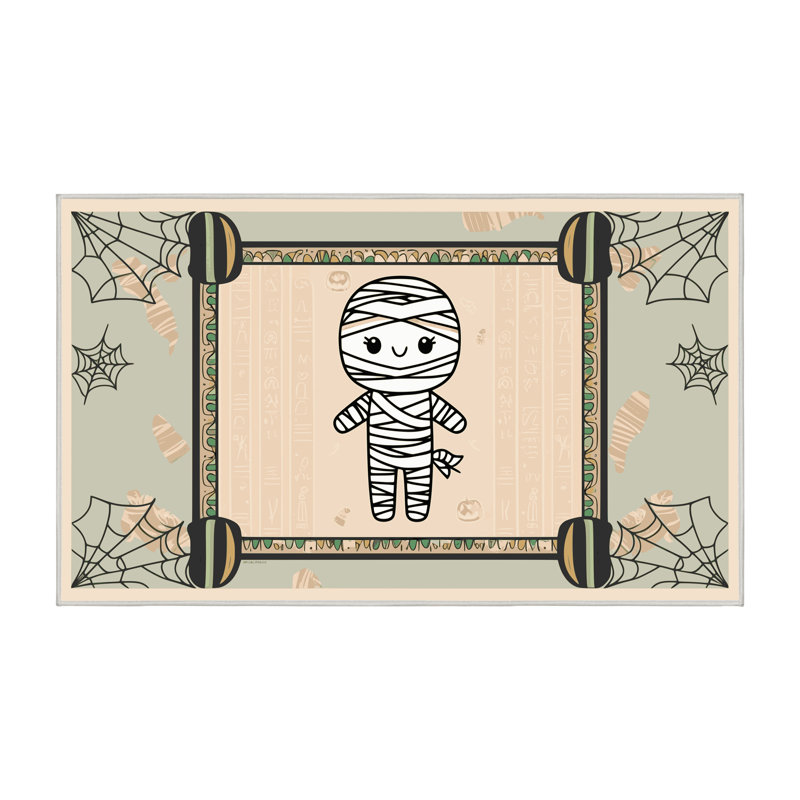 Tapis de Noël lavable The Holiday Aisle® Halloween, Rectangulaire 3 pi x 5 pi