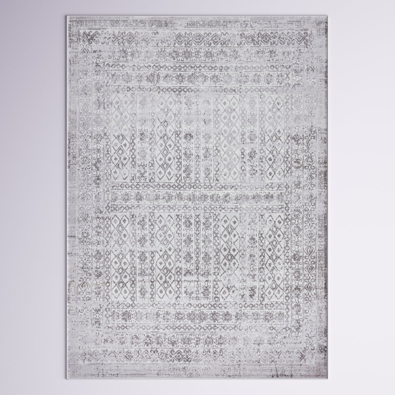 Tapis gris Haikel, Rectangle 8 pi 9 po x 12 pi 2 po