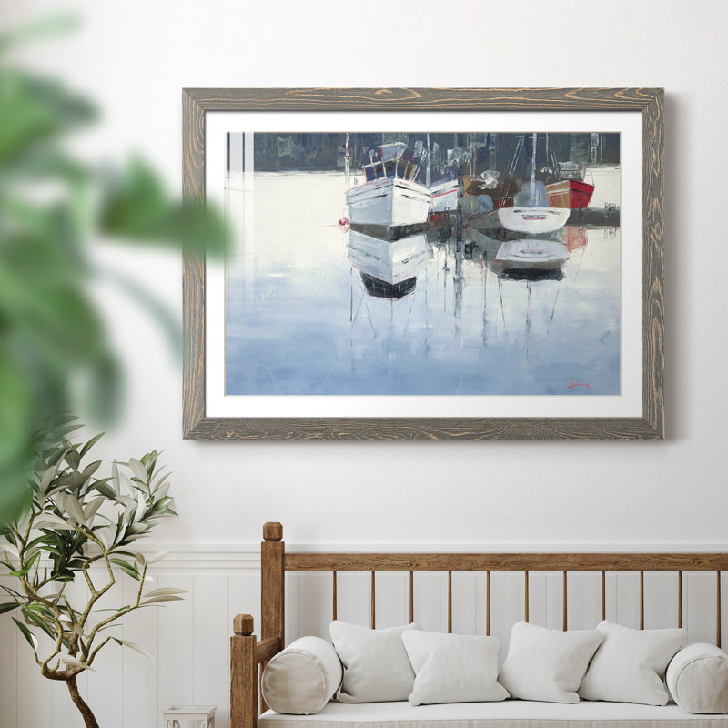 Dock Tight - Cadre photo, reproduction d'art sur papier, Encadré gris, H 31,5 po x l 23,5 po x P 1,5 po