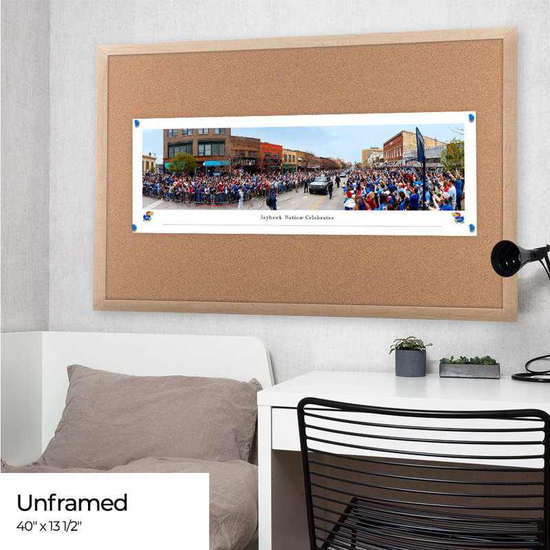 Impression panoramique du Kansas Jayhawks, H 13,5 po x l 40 po, Papier