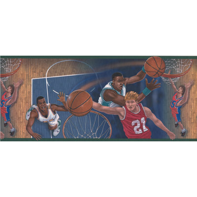 Bordure de papier peint L 15 pi x l 10,5 po Ealing Basketball Court