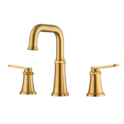 Remeslo Collection Two-Handle Widespread Lavatory Bathroom Faucet 1.2 gpm with Drain Assembly - Brushed Gold
