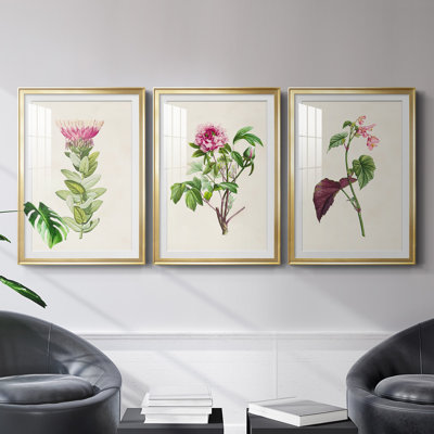 " Pretty Pink Botanicals IV " 3 - Pieces