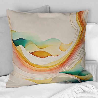 Coussin multicolore Abstract Waves IV - Abstract Spirals
