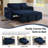 55.2" Sleeper Couch Corduroy Pull Out Sofa Bed-28978528