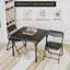 Table d'activité pliante 3 pièces LinTimes et 2 chaises rembourrées, noir