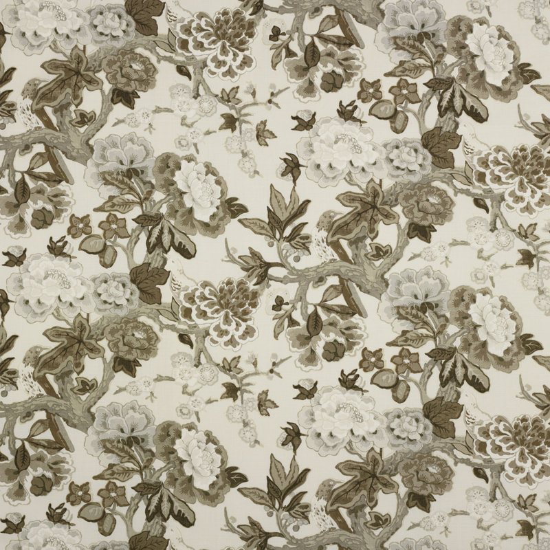 Tissu Schumacher x Mary McDonald Bermuda Blossoms, Neige