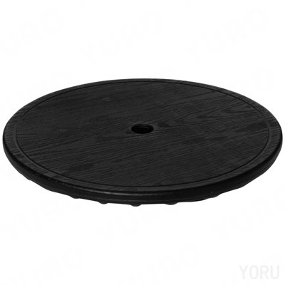 20" Umbrella Table Tray, Easy To Install Table-Top, Round Portable For Swimming Pool, Beach, Patio, Deck, Garden, Black