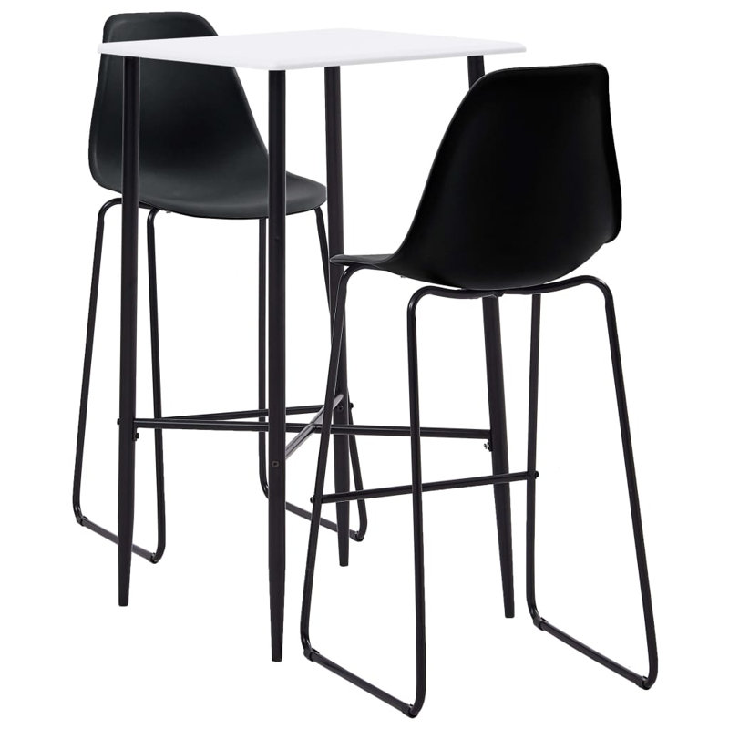 2 - Person Dining Set, Black, Black