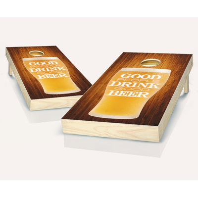 2' x 4' Good People Solid Wood Cornhole Set with Bags