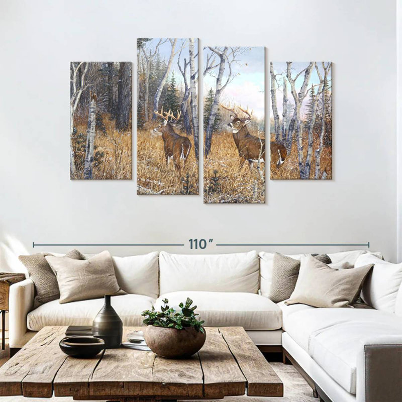 Rêve de chasseur de quilles Brampt - cerf, H 54 po x l 84 po