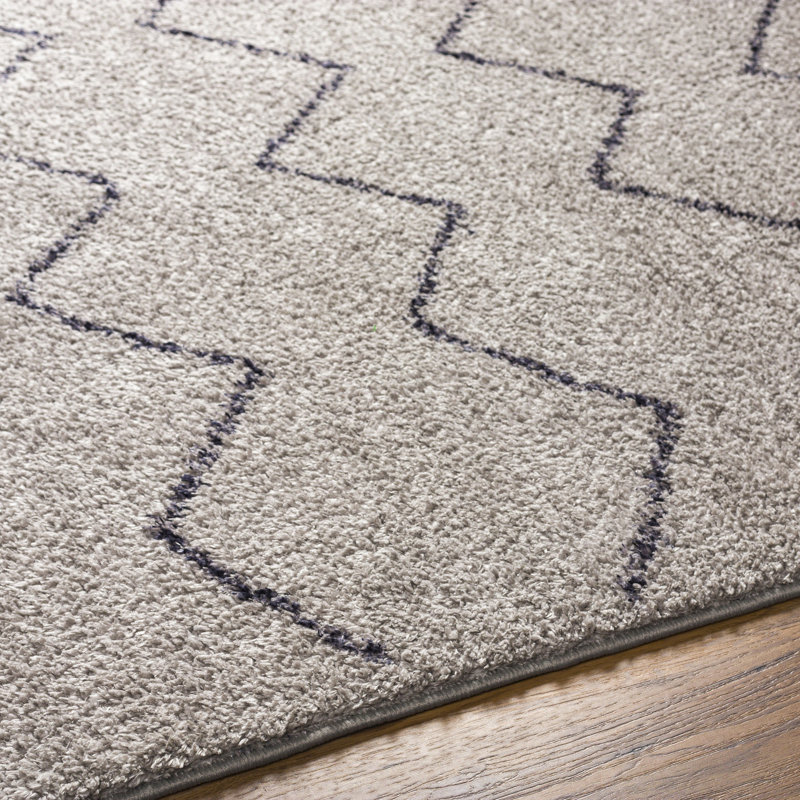 Pewter Machine Washable Area Rug, Rectangle 8'10" x 11'9"