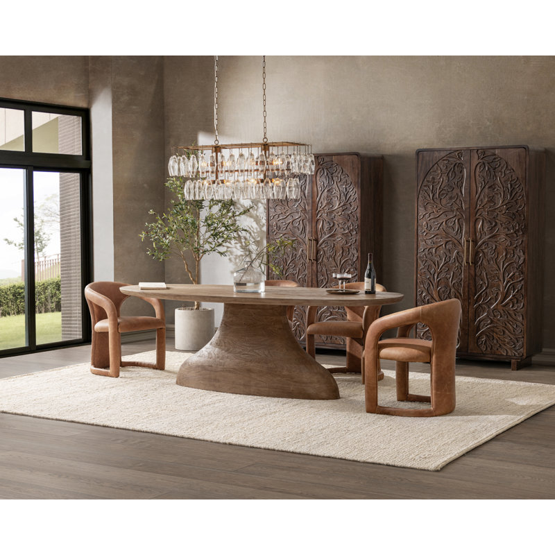 Amra Oval Solid Wood Dining Table