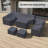 Hansencamp 7 Piece Outdoor Conversation Set Group Seating Patio Furniture Covers