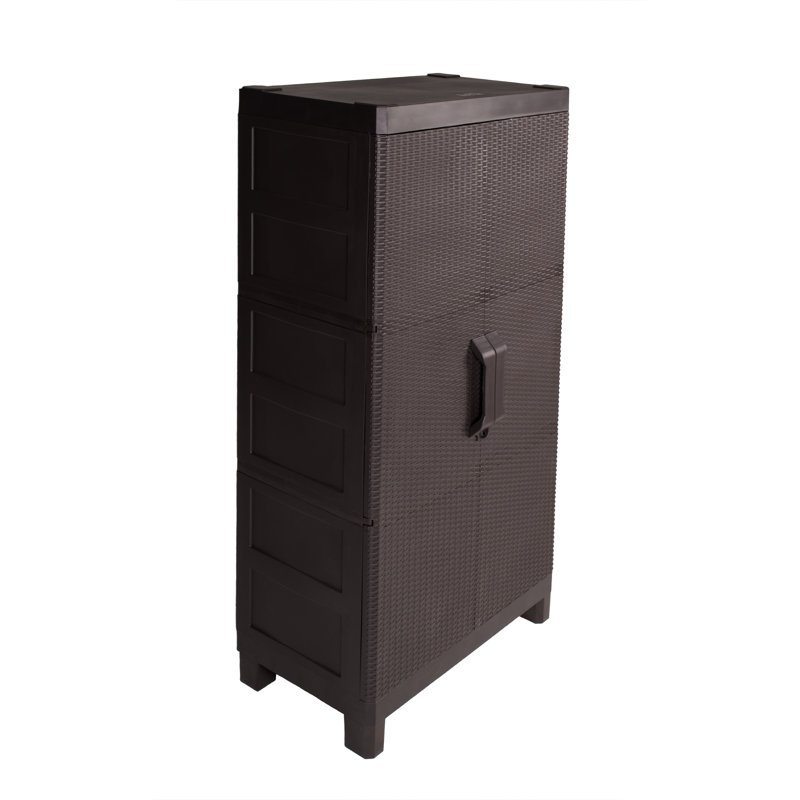 57" Tall 3 Shelf Storage Cabinet in Espresso, 57.5''