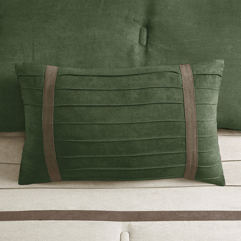 Édredon pour grand lit 7 pièces, faux suède, coussins décoratifs brodés, fer à vapeur pour suède froissé au lit, doux au toucher, coussins et lavable