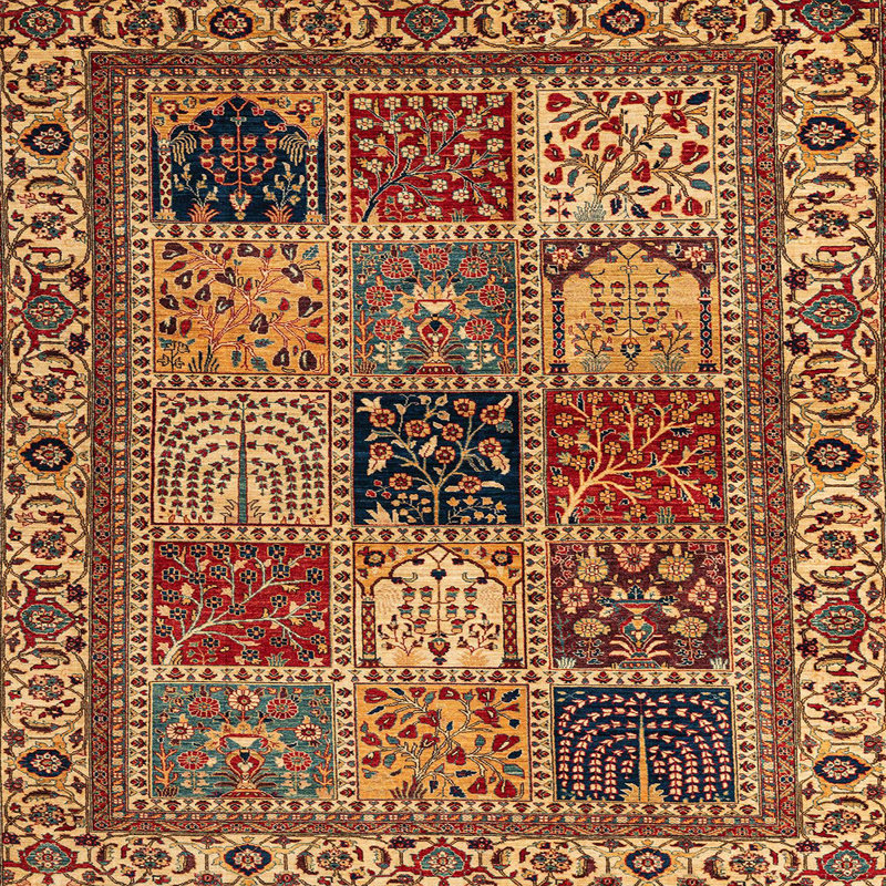 Floral Indoor Rug, Square 3'