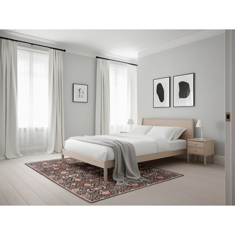Tapis oriental gris, Rectangle 5 pi x 7 pi