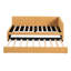 Lit de jour rembourré en lin avec couchette, lit gigogne confortable en tissu, structure, aucun sommier requis-418059187