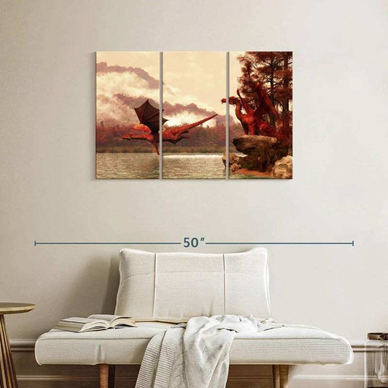 Kelan Autumn Dragons, 24" H x 38" W