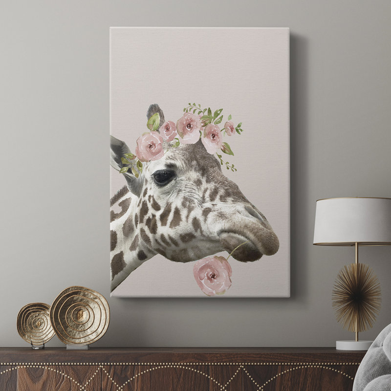 Peek A Boo Giraffe II - galerie sur mesure, H 27 po x l 18 po