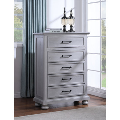 Warm Gray 5-Drawer Chest by Charlton Home