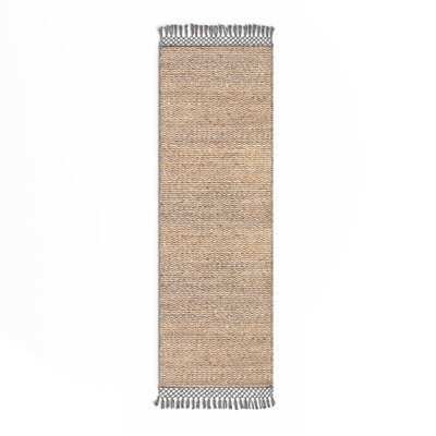 Blume Tan Charcoal Hand-Woven Jute Rug