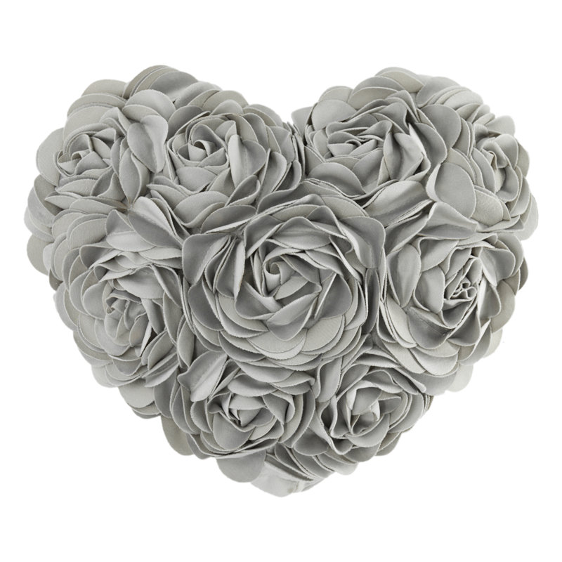  Housse de coussin 3D Flower, gris
