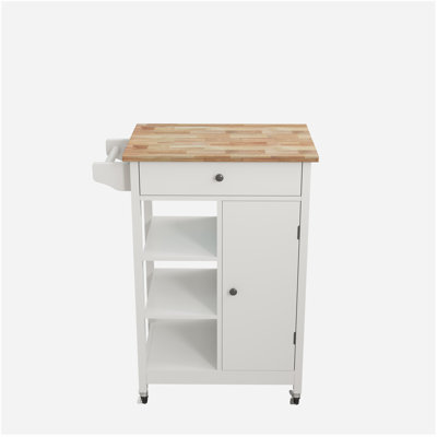 Kitchen Island Rolling Trolley Cart With Towel Rack by Ebern Designs