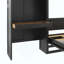 Lit escamotable avec armoire latérale réversible de gauche à droite, lumières DEL, tiroirs et armoires à tablettes de rangement multiples-1598173442