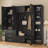 American Style 4-in-1 Hall Tree with Padded Bench, Adjustable Shelves and Coat Rack Hooks-129238575