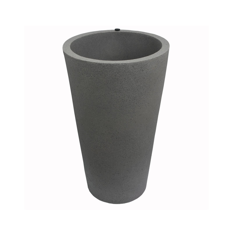 Crete Self-Watering Planter, Tall, 30" H x 18" W x 18" D, Gray
