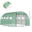 Walk-in Greenhouse 13 'x 10' 6,5 ', acier galvanisé, 2 portes à fermeture à glissière, 10 fenêtres en filet, créent un environnement idéal pour les plantes, serre 6,5', maximise la productivité,