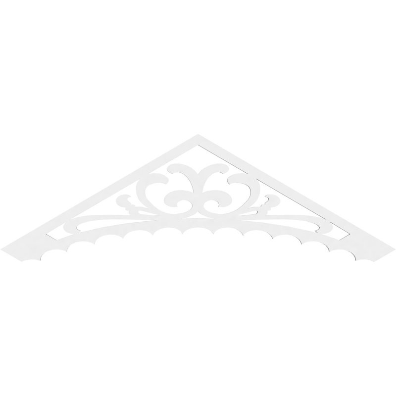 Genova Signature Urethane Gable Pediment, Primed Tan, 21"H x 72"W, 7/12