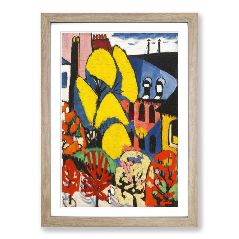 Trees by Henry Lyman Sayen - Picture Frame Painting, 36cm H x 27cm W x 2cm D, Oak