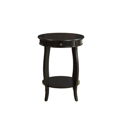 Black Finish Accent Table