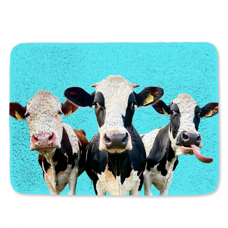 Tapis de bain Cows Portrait, L 21 po x L 34 po