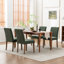 Chaise d'appoint rembourrée en tissu avec pieds en bois massif-727840728-715533725