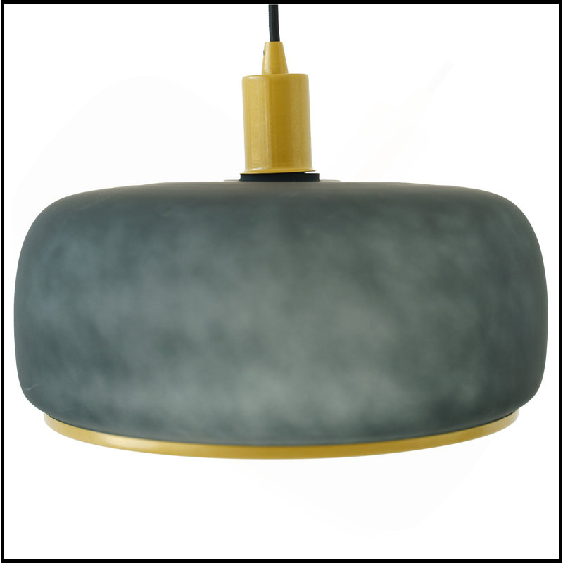 Pendant Lamp - Black Sprayed And Gold