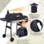 CLIY 124cm W Barrel Charcoal Grill