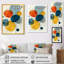 «Minimalist Meditation Stone Collage», décoration murale moderne Mid-Century, art mural moderne encadré bleu Mid-Century-476609743-476609738-476609732