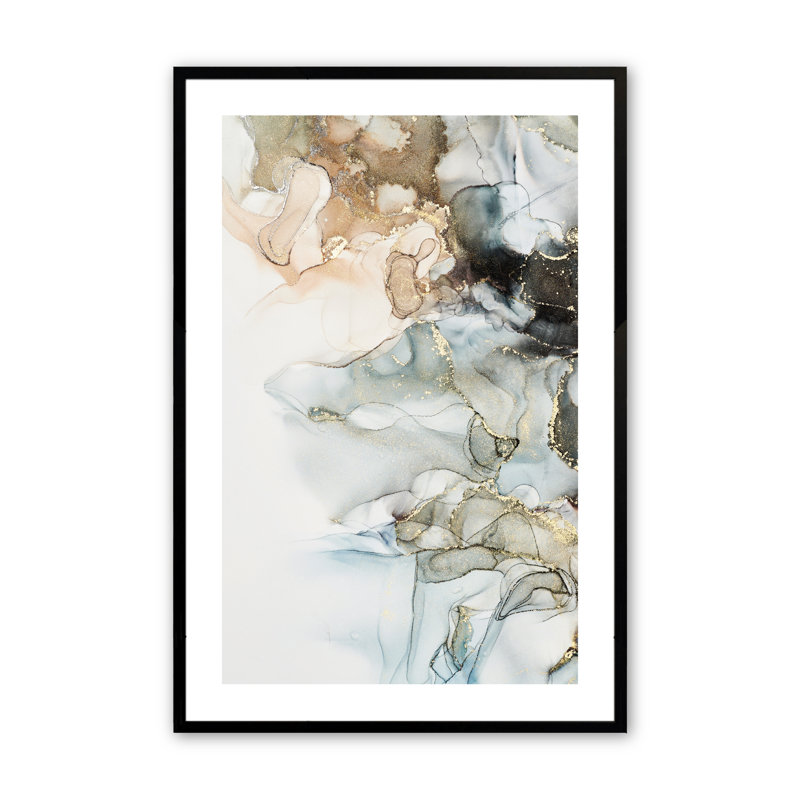 Demariea Radiance & Contrast II, encadré sur papier par Incado, peinture, Noir satiné, H 14 po x l 11 po x P 1,25 po