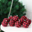 48 pièces de boules décoratives en tissu à carreaux Buffalo - 2,76 pouces de tissu suspendus avec des boucles pour arbre de Noël, maison, fête, décoration de mariage, décorations de fête, décorations des Fêtes