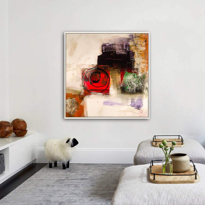 Color Blocks " Vintage Texture Effect Painting Canvas Prints Home Multicolor Artwork Decoration Living Room "