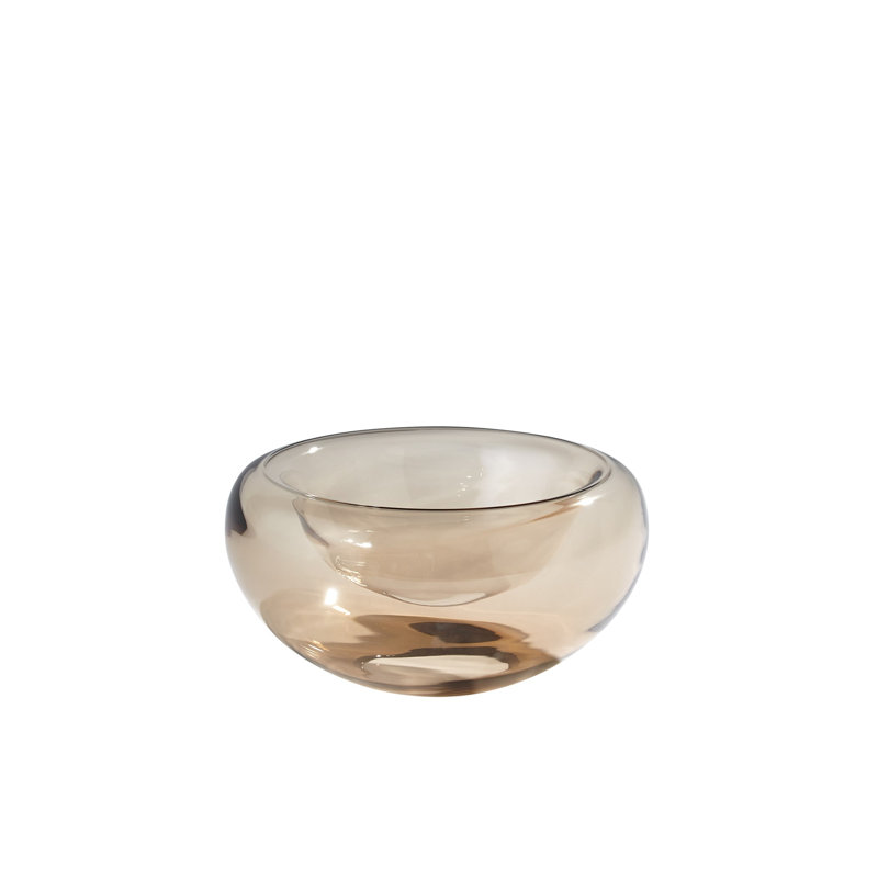Double Take Bowl-Clear Seeded-Med, 5" H x 10" W x 10" D