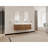 60 Inch Wall-Mounted Bathroom Vanity With Sink, Thick Edged Double Resin Sink, KD-Package-830060915-830060873-830060878