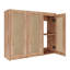 3-Door Bathroom Cabinet, Water- Material, Elegant Mounting Modern Wall Mounted, Convenient Storage