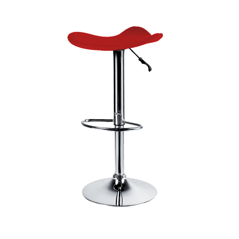 Tabouret tournant à hauteur réglable Jayden-Lee, Rouge